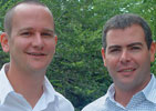 Kevin Klaff (left) and Greg Barron, the owners of Actum Electronics
